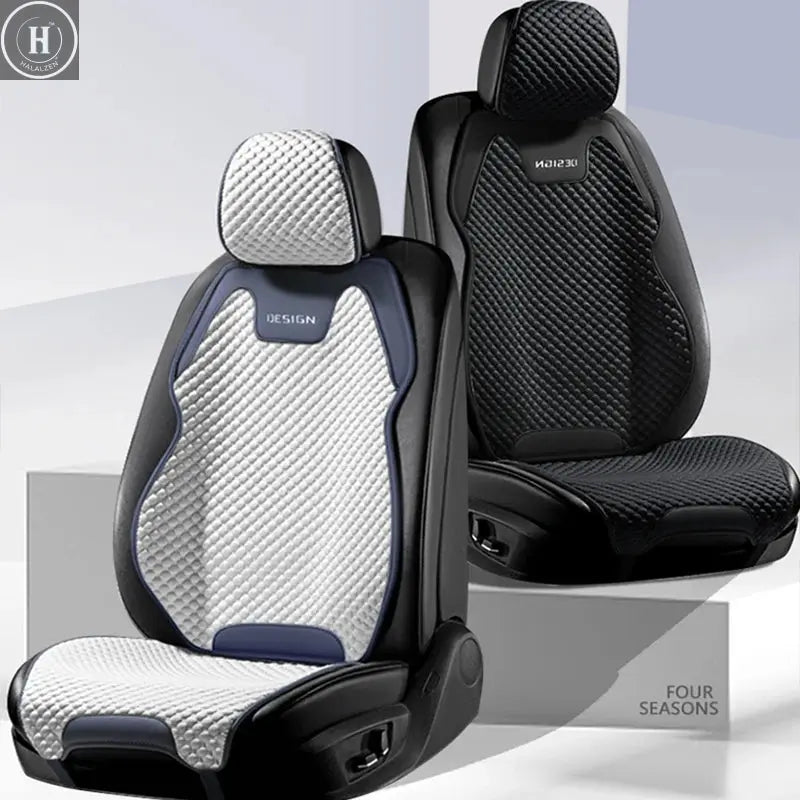 Ice Silk Car Seat Cushion Ventilation Comfortable, Durable Four Seasons Universal Split Single Car Front Seat Cover HALALZEN