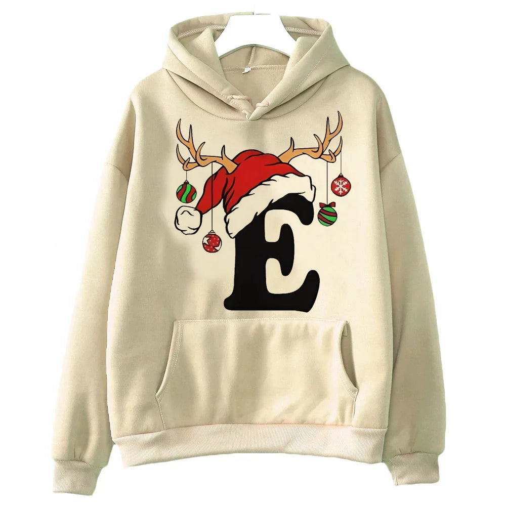 Christmas hoodie graphic funny harajuku kawaii pattern Japanese women pullover comfortable anime soft fabric Japanese