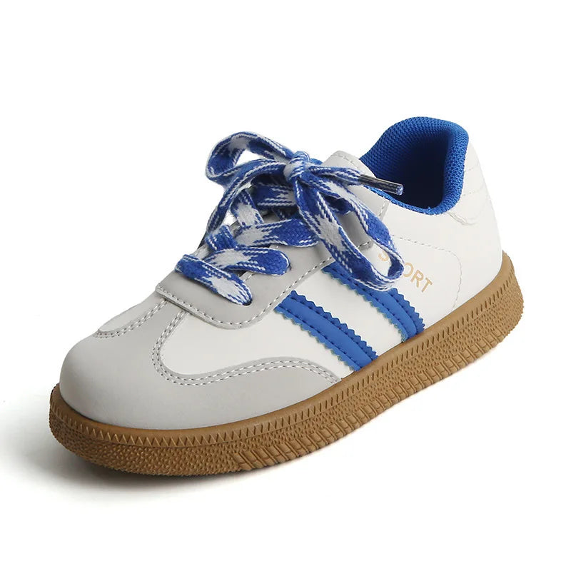 Kids German Training Shoes 2025 Spring Autumn Boys Girls Casual Sneakers Soft Sole White Shoes Baby Agate Shoes