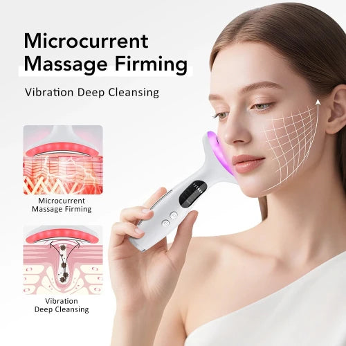 7-Color LED Face &amp; Neck Lifting Massager