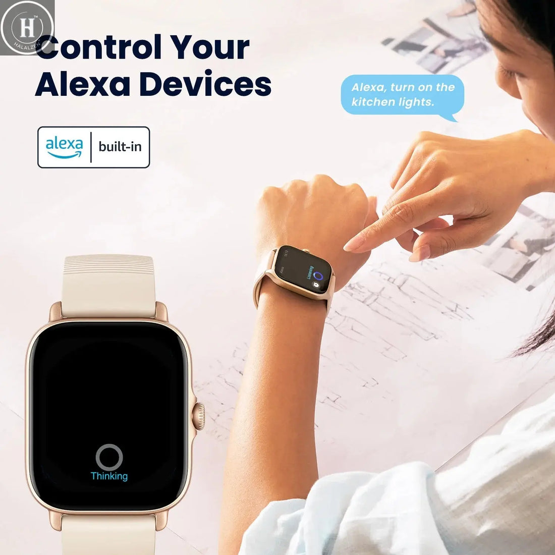 New Amazfit GTS 4 mini new Smartwatch With Alexa Built-in 24H Heart Rate 150 Sports Modes Smart Watch HALALZEN