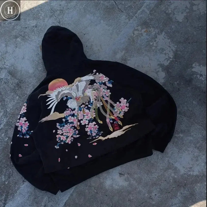 2025 New Fashion Hip-Hop Retro Graphics Oversize Zipper Sweatshirt For Men and Women Y2K Harajuku Goth Casual Joker Street Wear HALALZEN