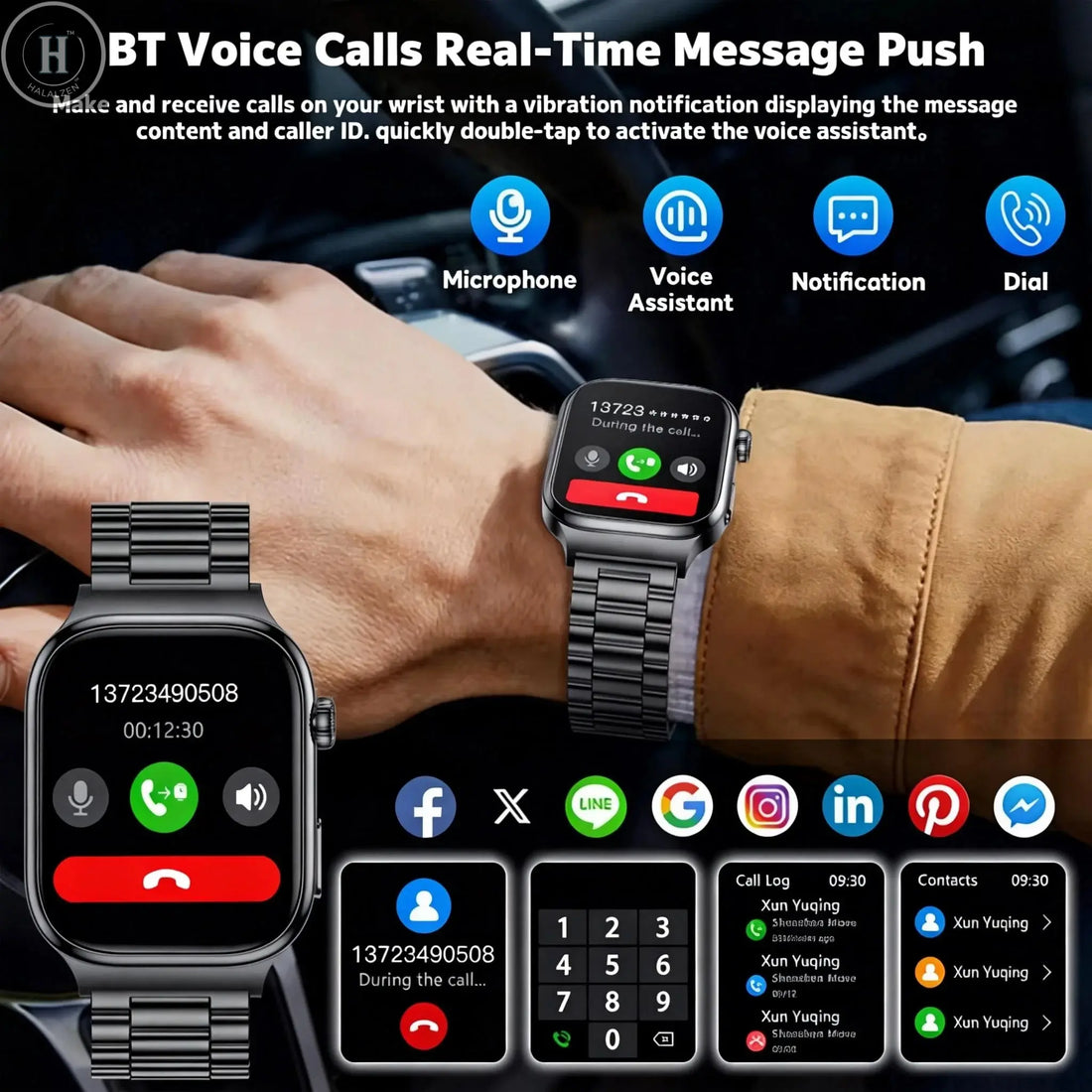 2026 New ECG+PPG Accurate Measurement Health Smart Watch Uric Acid BP Five Organ Blood Lipids HD Call Smart Watchs For Men Women HALALZEN