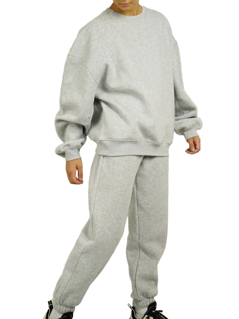 Women Winter Hoodie Sweatshirt Two Piece Sets  Fleece Tracksuit Oversized Pants Suit Autumn Female Casual Solid  Outfits