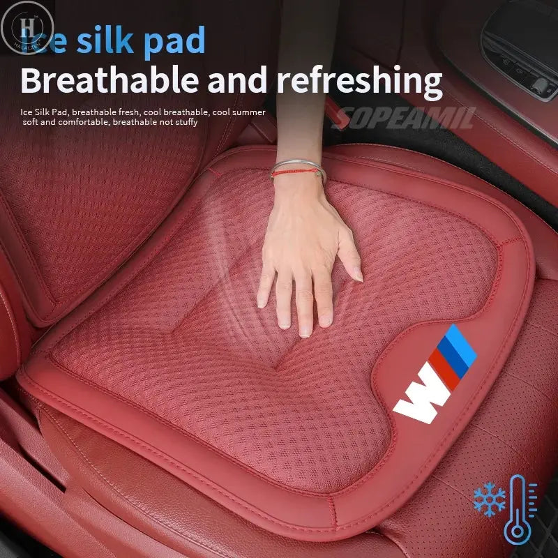 Car Seat Cushion Cover Breathable Ice Silk Seat Protector Pad BMW M M2 M3 M4 X1 X3 X5 X7 E39 E46 E60 E90 F10 F15 F20 F30 G20 G30 HALALZEN