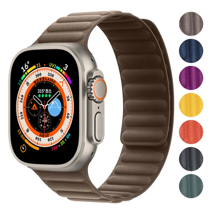 FineWoven strap For Apple Watch Band Ultra 2 49mm 44mm 40mm 45mm 41 46mm Magnetic loop correa bracelet iWatch Series 9 8 SE 7 10