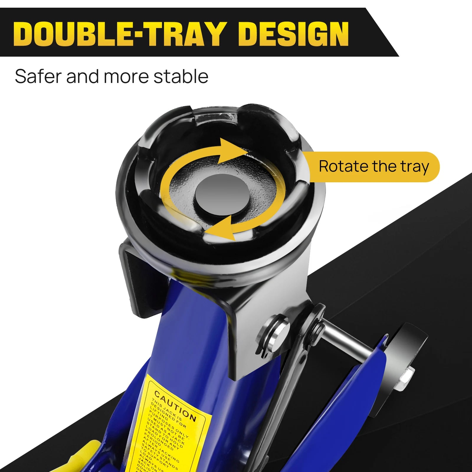 PRO. 2 Ton Hydraulic Trolley Steel Jack,Flat Lifting Height 135-320 mm, 360° Wheels Car Lifter Axle Stand for Workshop Home