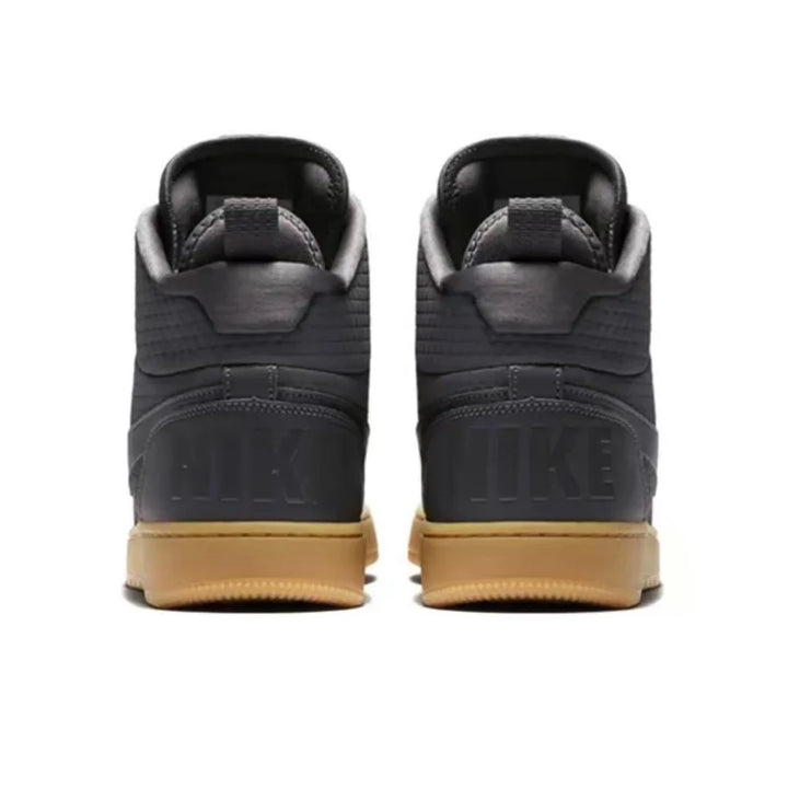 Nike Autumn/Winter Cool Pineapple Stable Support Wear-Resistant Everyday Men's Mid-Top Skateboarding Shoes New Warm Wrap-Around Retro Texture Outdoor Flat Shoes Solid Color Steady Dark Gray High Court Series Street Casual Sho