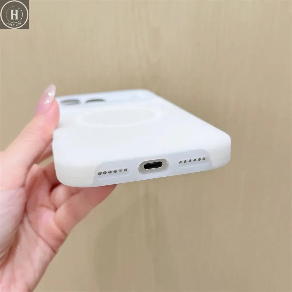 Luxury Jelly Liquid Silicone Magnetic For Magsafe Case For iPhone 17 Air 16 15 14 13 12 Pro Max Plus Shockproof Matte Soft Cover Halalzen UK