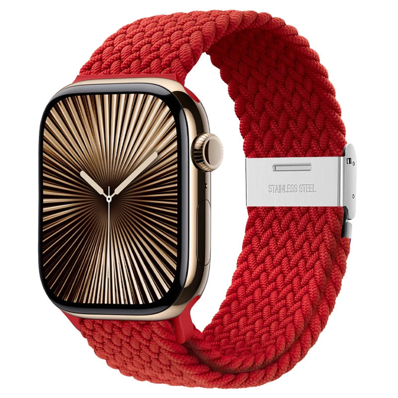 Strap For Apple watch band 46mm 45mm 44mm 49mm 40mm 41mm 42mm Braided loop correa bracelet iWatch series 10 8 9 7 5 se 6 4 Ultra