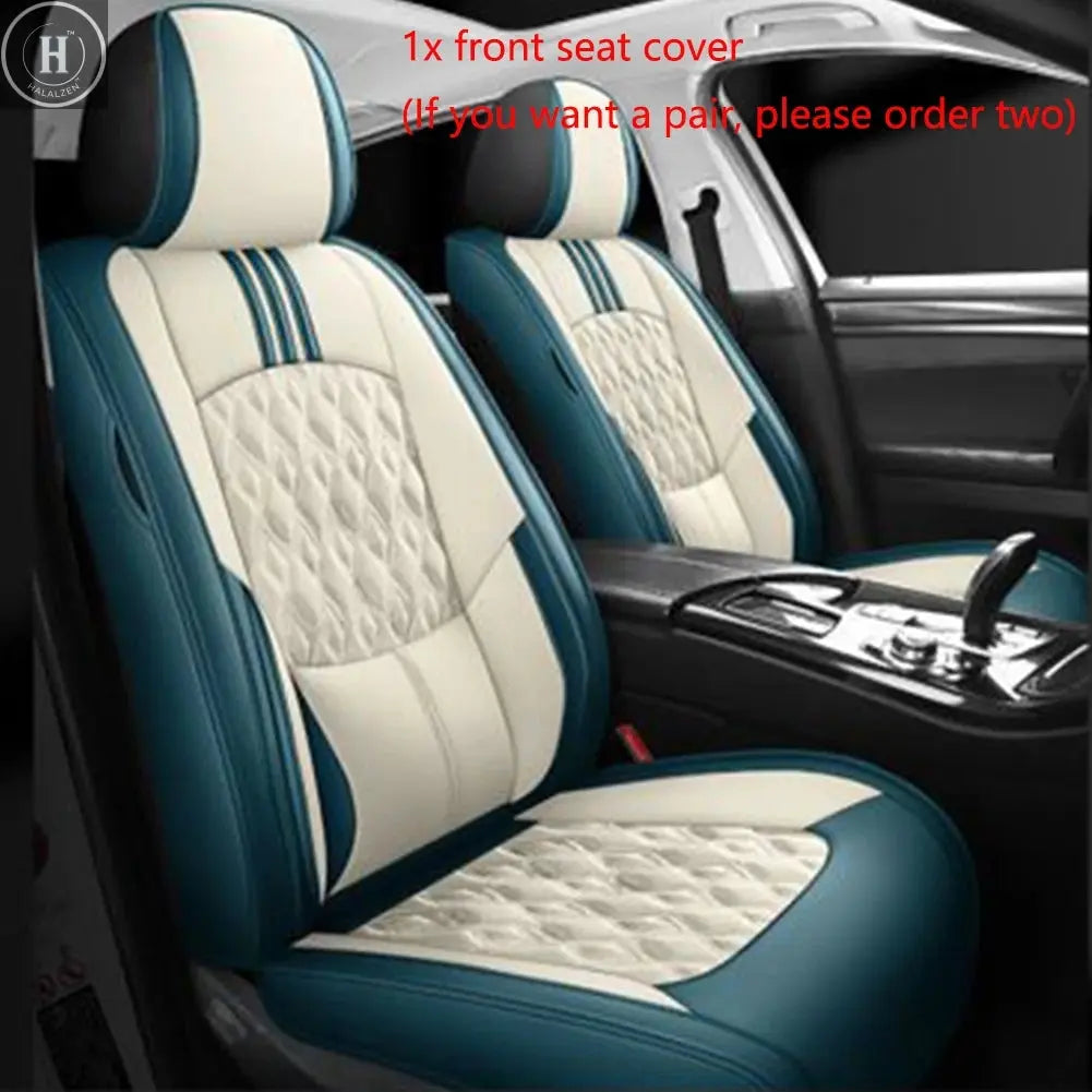 SOGLOTY Four Season Car Seat Cover PU Leather Seat Cushion Universal Breathable Seats Cover Protector Pad Interior Accessories HALALZEN