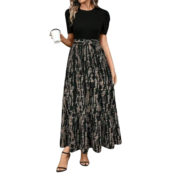 Women's Dresses High Waist Floral Print Dress Elegant Fashionable Maxi Sundress Casual Vintage Style For Spring Summer