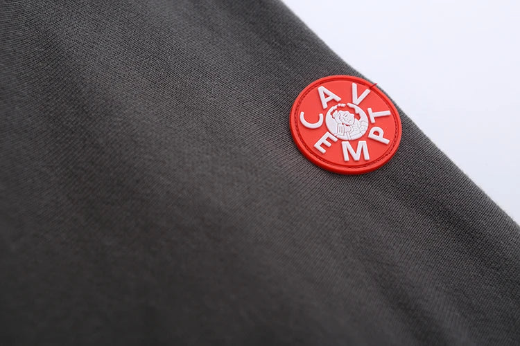 Winter CAVEMPT Hoodies Fashion Street Flower Letter Logo Print Black Hoody Oversized Casual Loose Men Women Hooded Sweatshirts