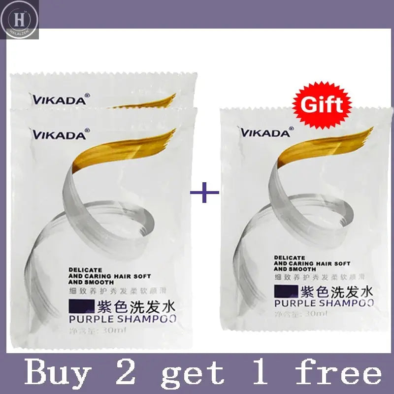 300Ml Color Fixing Purple Shampoo Lock Color Cover Gray Hair Fade Yellow After Bleach Hair Dye Long Lasting Non-irritating Care HALALZEN