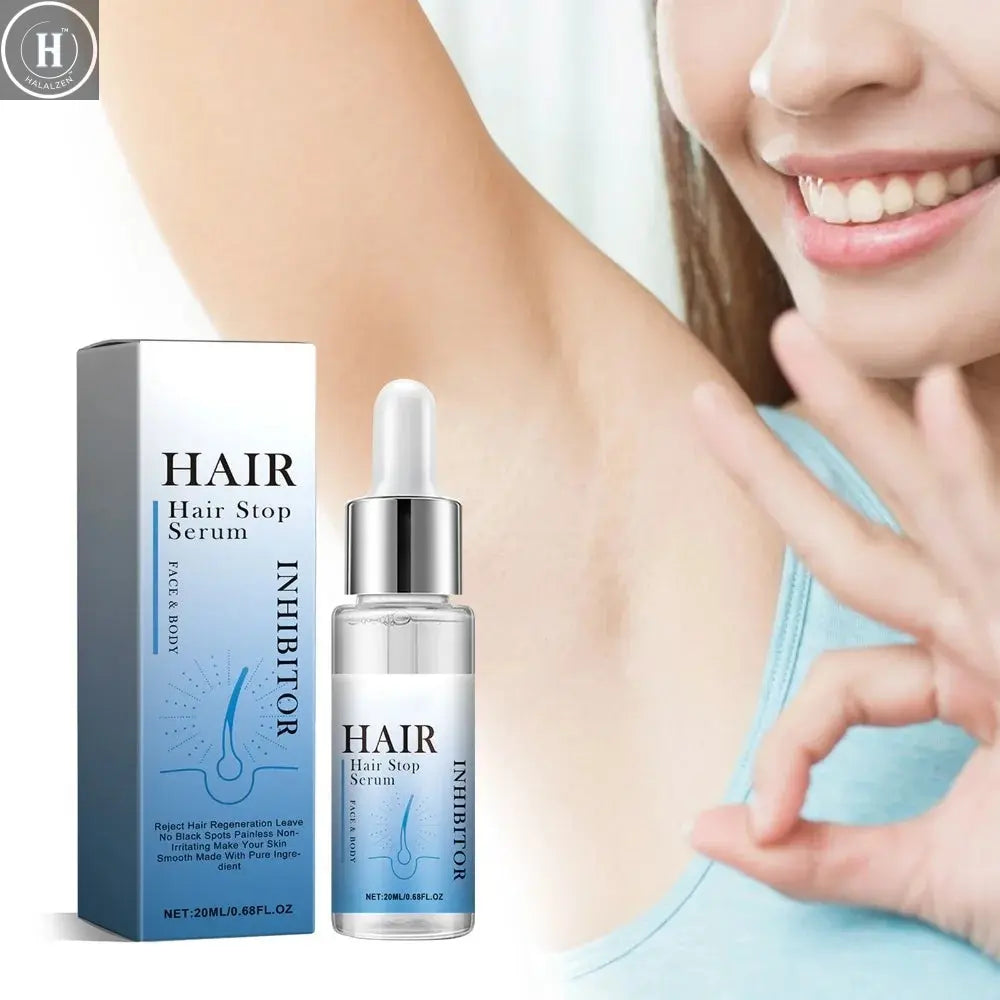 Permanent Hair Inhibition Woman Serum Restrain Armpit Leg Arms Stop Hair Growth Painless Moisturizing Depilatory Body Skin Care HALALZEN