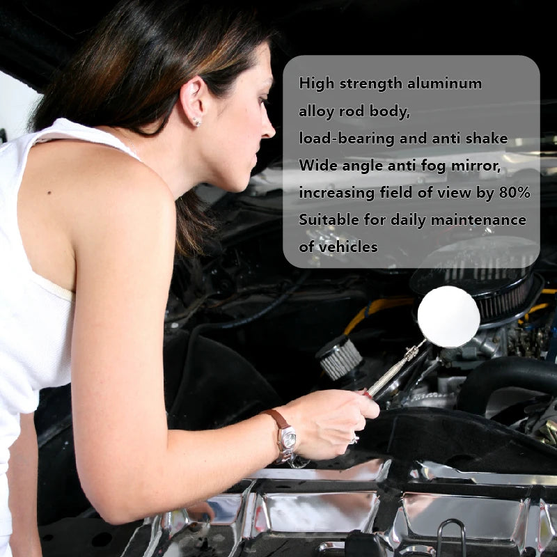 Detection folding mirror 360 degree rotating reflector universal auto repair tool accessory  telescopic bottom inspection mirror