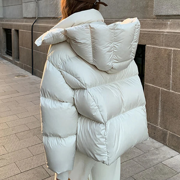 New Waterproof Down Cotton Padded Jacket Hooded Short Women's Winter Clothes Korean Style Puffer Jacket Coat Outwear Female