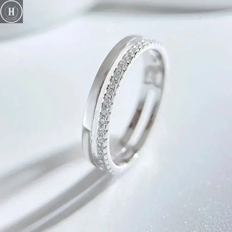 925 Sterling Silver Gorgeous Sparkling Classic Zircon Ring For Women Engagement Wedding Luxury Fashion High Quality Fine Jewelry HALALZEN