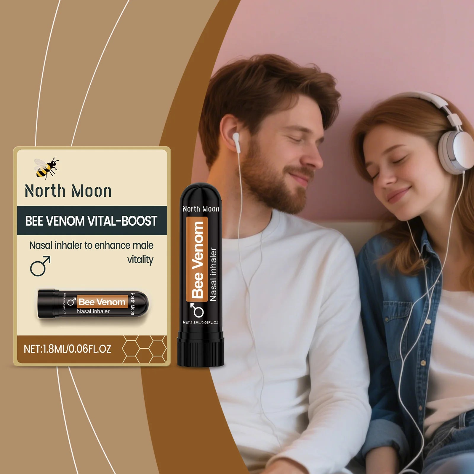 Men's Nursing Nasal Sniffing Stick Gentle Care Daily Nutrition Body Comfortable Inhalation Nasal Sniffing Stick