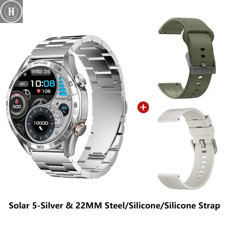 HAYLOU Solar 5 Voice Calling Smartwatch 1.58'' AMOLED Display 60Hz Smart Watch 24H Health Monitoring Sports Smartwatch for Men HALALZEN