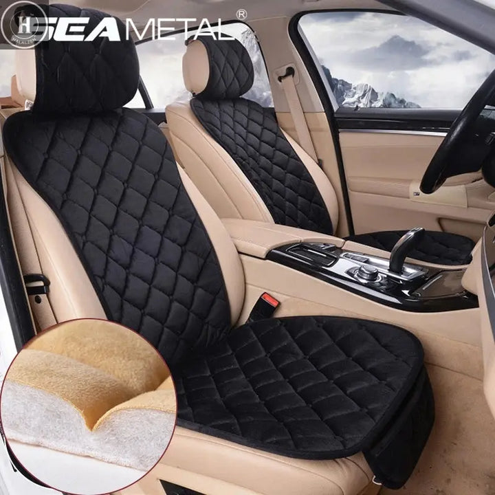 Pink Car Seat Cover For Women Girls Cute Car Seat Cushion Universal Plush Interior Protection Mat Pad Auto Cover Accessories HALALZEN