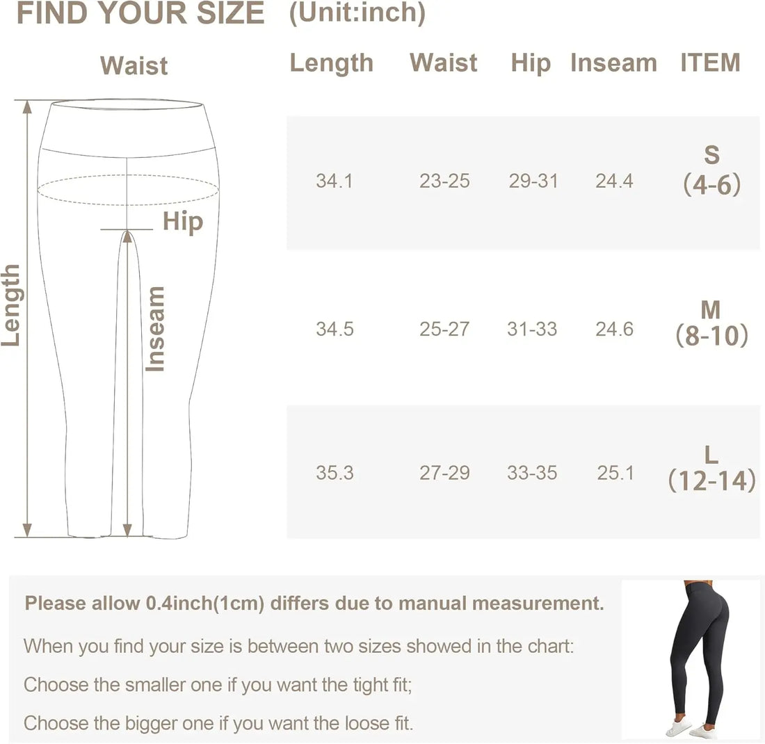 2 Pack High Waisted Leggings for Women-Soft Athletic Tummy Control Pants for Running Yoga Workout