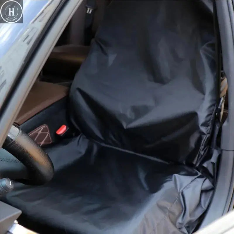 Reusable Black Universal Car Seat Cover Waterproof Antifouling Dust Covers Steering Wheel Protective for Car Seat HALALZEN