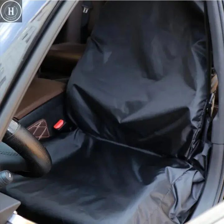 Reusable Black Universal Car Seat Cover Waterproof Antifouling Dust Covers Steering Wheel Protective for Car Seat HALALZEN