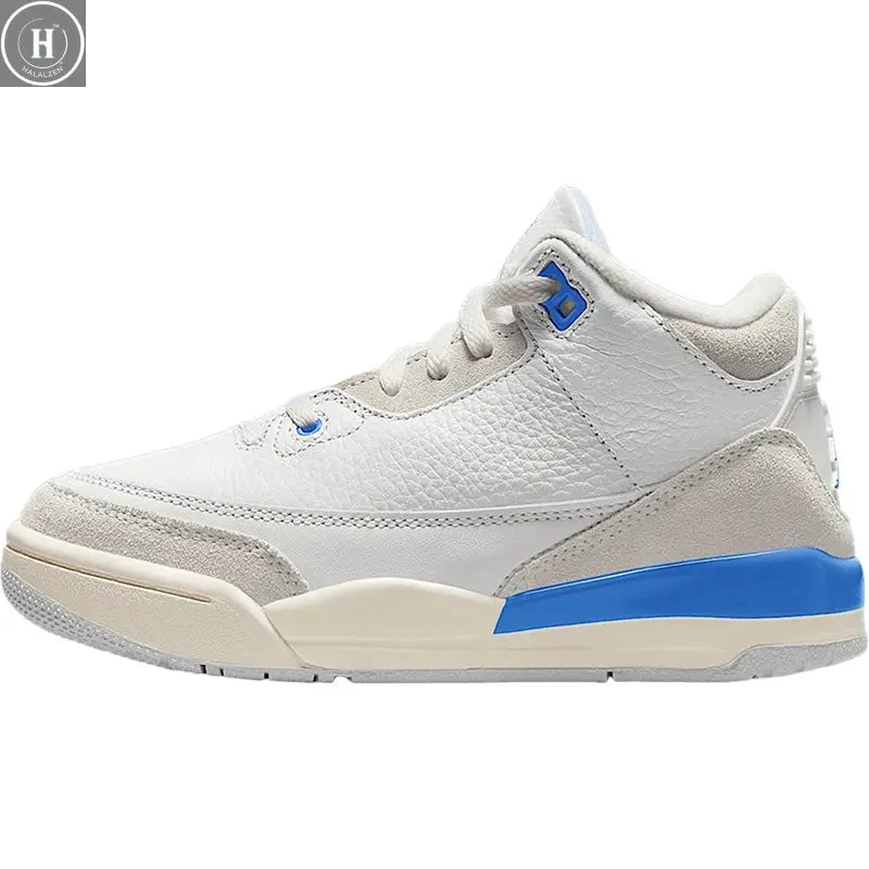 Nike genuine JORDAN Kids' Mid-top Cushioned Sports Wear-resistant Basketball Shoes DM0966-101 HALALZEN