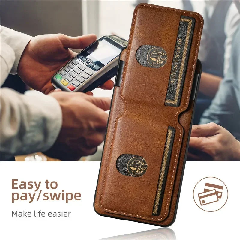 Luxury Wallet Phone Case Card Holder Leather Magnetic Pocket Cover For Google Pixel 9 8 7 6 Pro 6A 7A 8A Protective Phone Shell