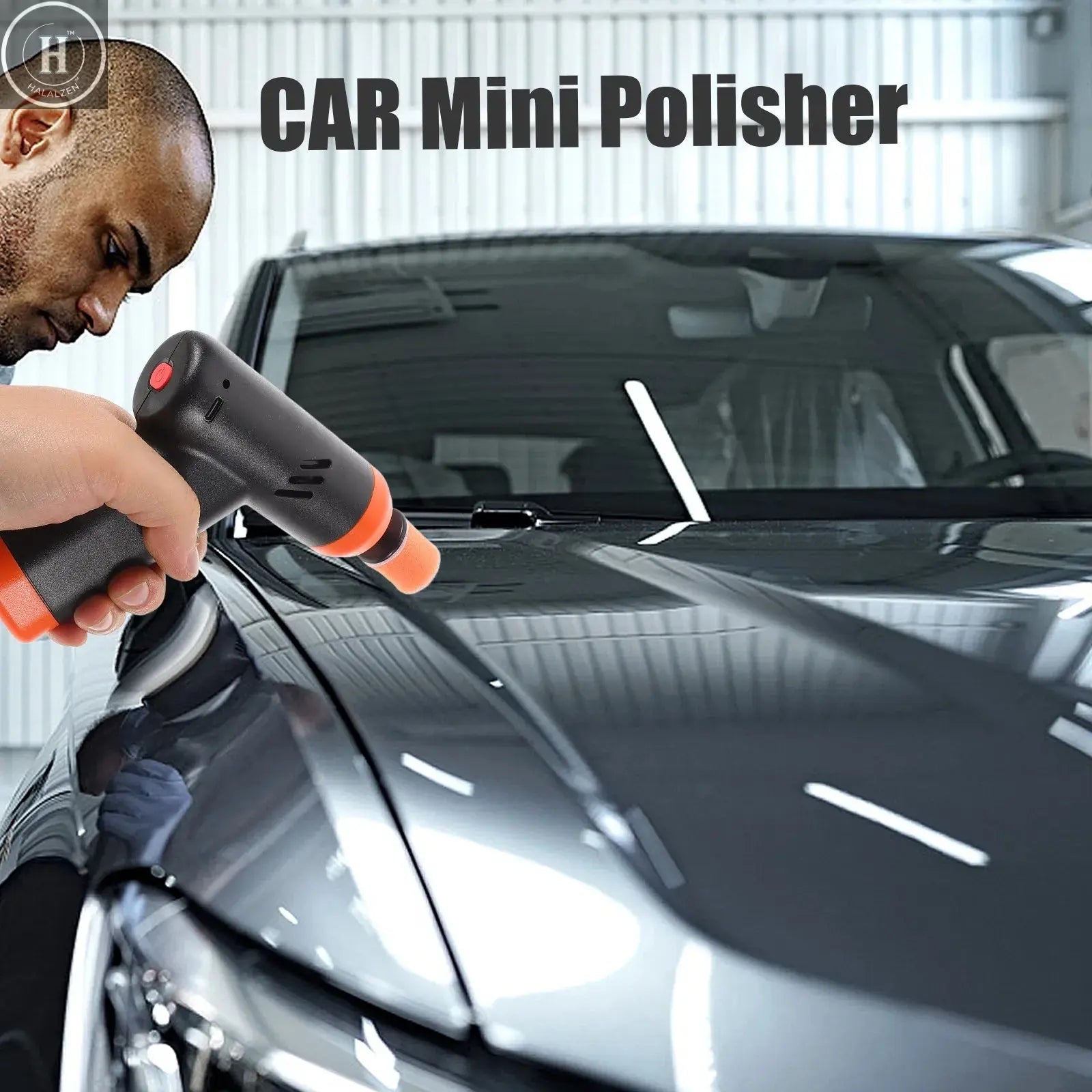 Mini Cordless Car Polisher Portable Electric Polishing Machine Rechargeable Buffer Polisher Kit for Car Detailing Scratch Repair HALALZEN