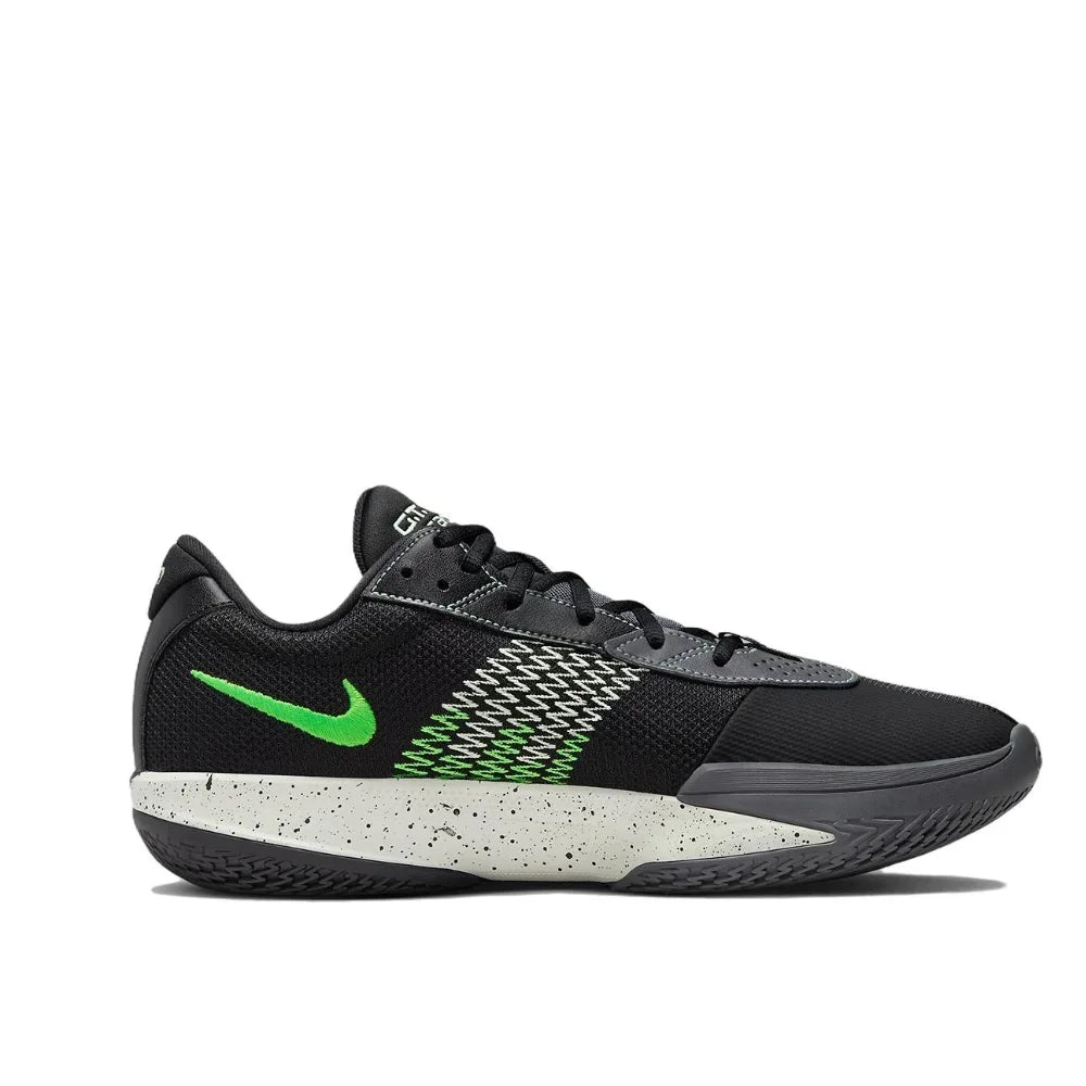 Nike Air Zoom G.T. Cut Academy Men's Low Top Basketball Shoes Comfortable Shock Absorbing Athletic Shoes Gray and White Colorway