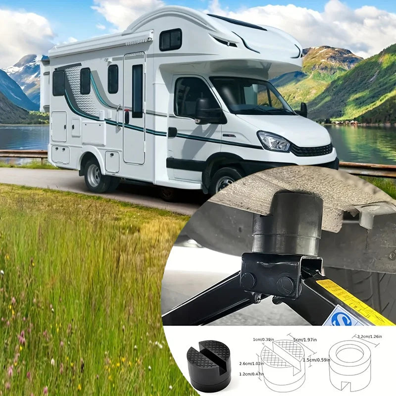 Universal Rubber Jack Pad Support Pinch Weld Slotted Floor Frame Rail Adapter Car Removal Repair Tool Rubber Block Floor Jack