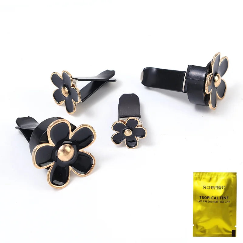 Daisy Car Air Outlet Perfume Clip Cute Mini Flower Aromatherapy Creative Car Interior Decoration Air Freshener Accessories