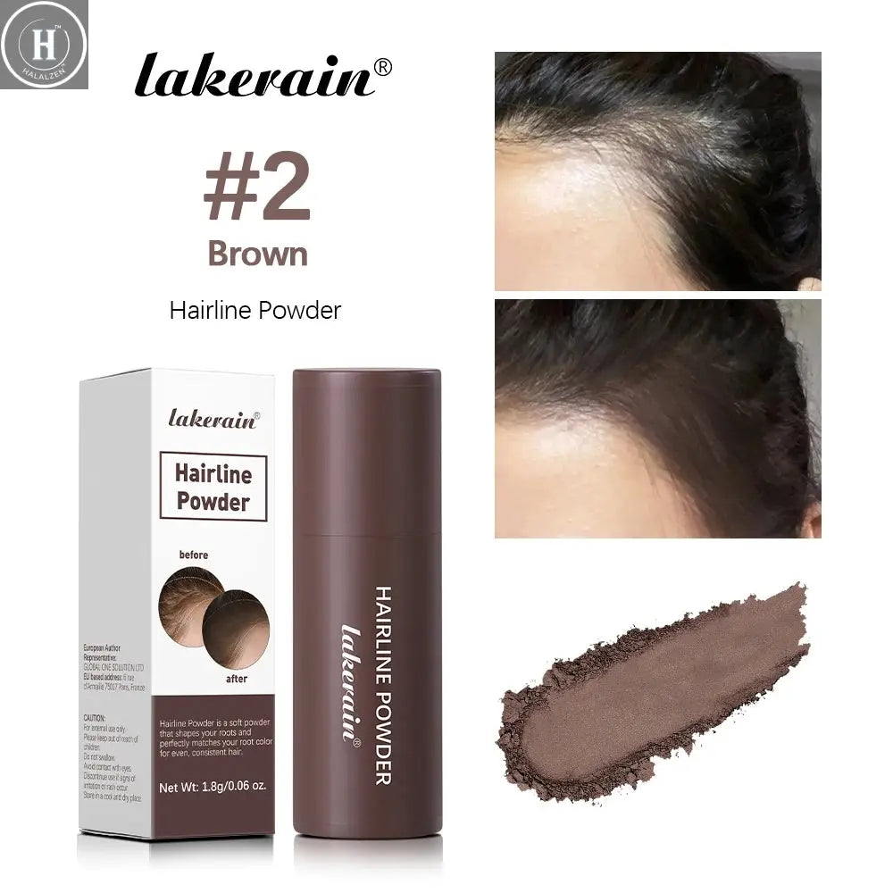 Hairline Powder Long Lasting Shadow Filling Forehead Hair Gaps Waterproof Sweat-proof Fine Powder Natural Color Hairline Makeup HALALZEN