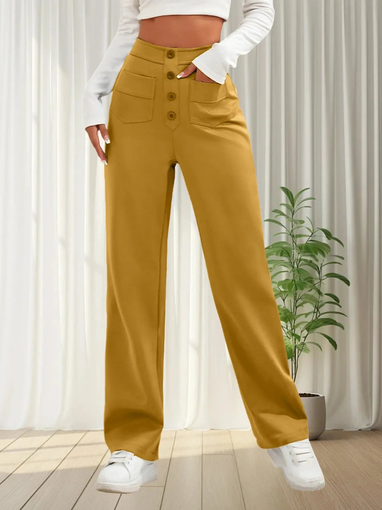 Women Sweatpants 2024 High-Waisted Multi-Pocket Cargo Pants Elegant Full-Length Casual Pants Halalzen UK