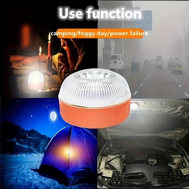 Led Car Emergency Light Flashlight Magnetic Induction Strobe Road Accident Lamp Beacon Safety Accessory