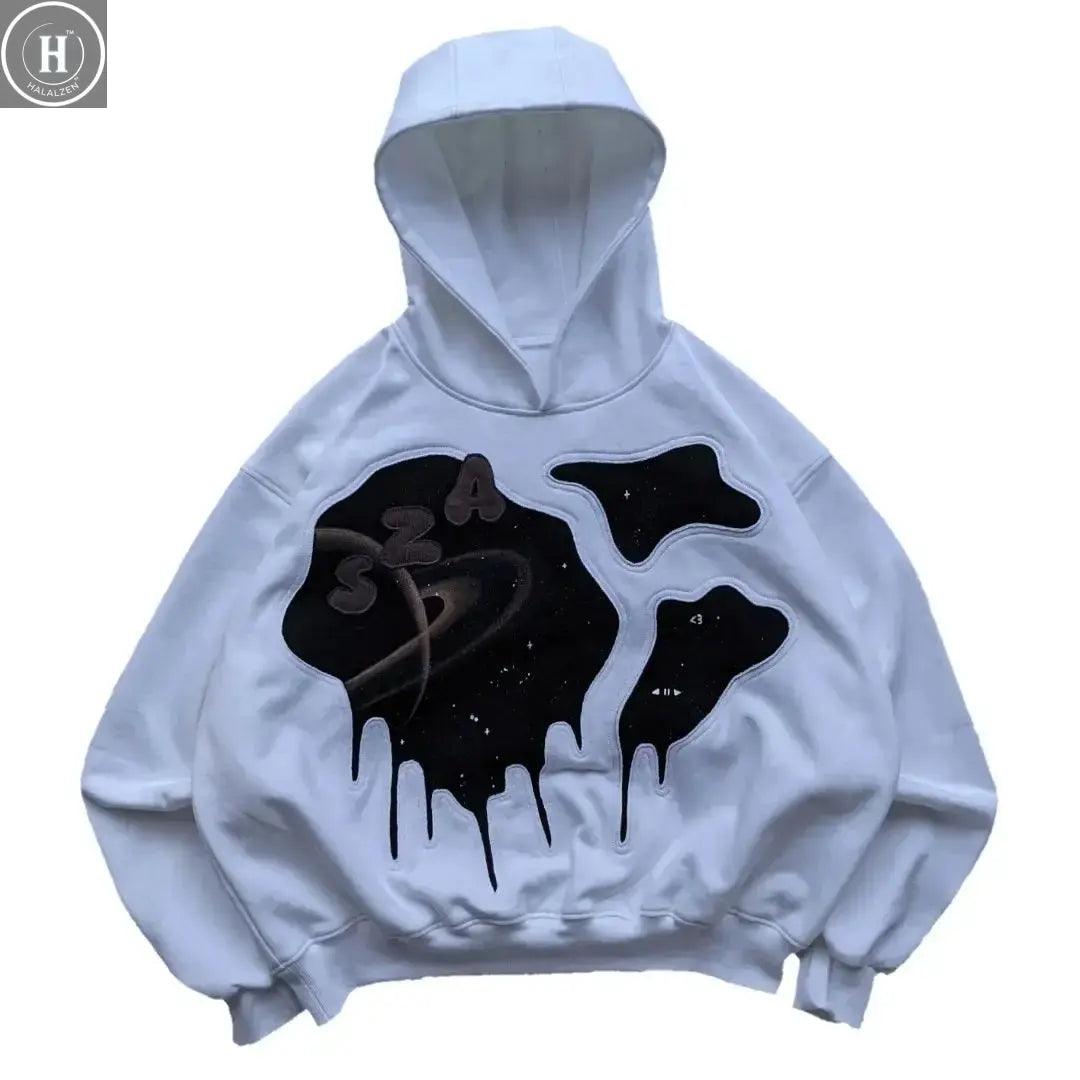 Women Harajuku Casual Print Loose Hoodies Spring Long Sleeve Hooded Sweatshirt Simplicity Lazy Style Pullover Tops Streetwear HALALZEN