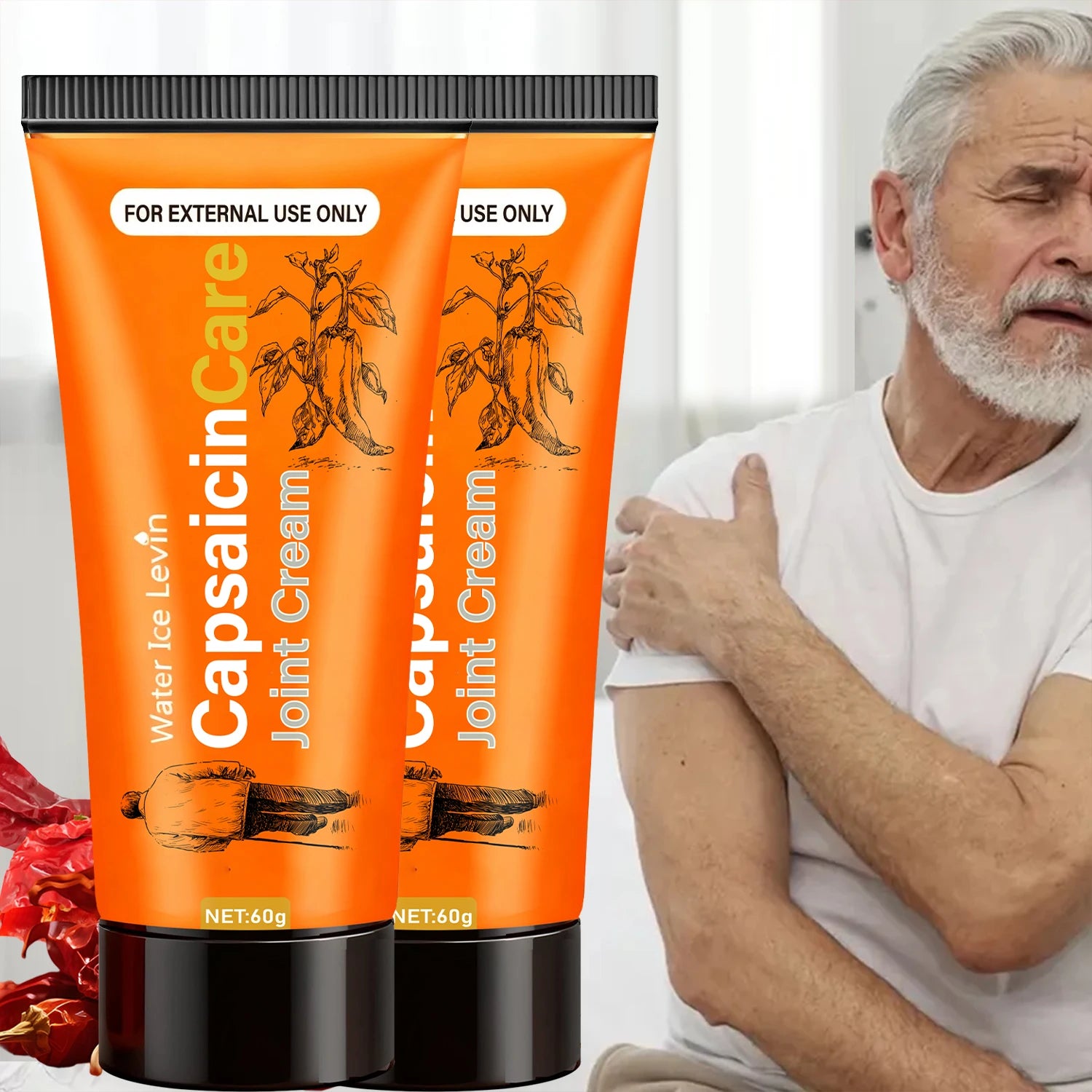 Capsaicin Care Joint Cream with Glucosamine & Vitamin C - Soothes & Moisturizes, Targeted Relief for Fall & Winter Joint Support