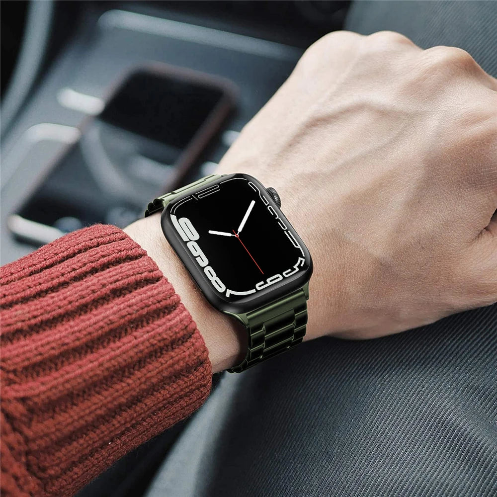 Classic stainless steel Correa for apple watch 10 46mm 42mm band Ultra 2 49mm 9 8 7 6 5 4 se 45mm 44mm 41mm 40mm 3 38mm strap