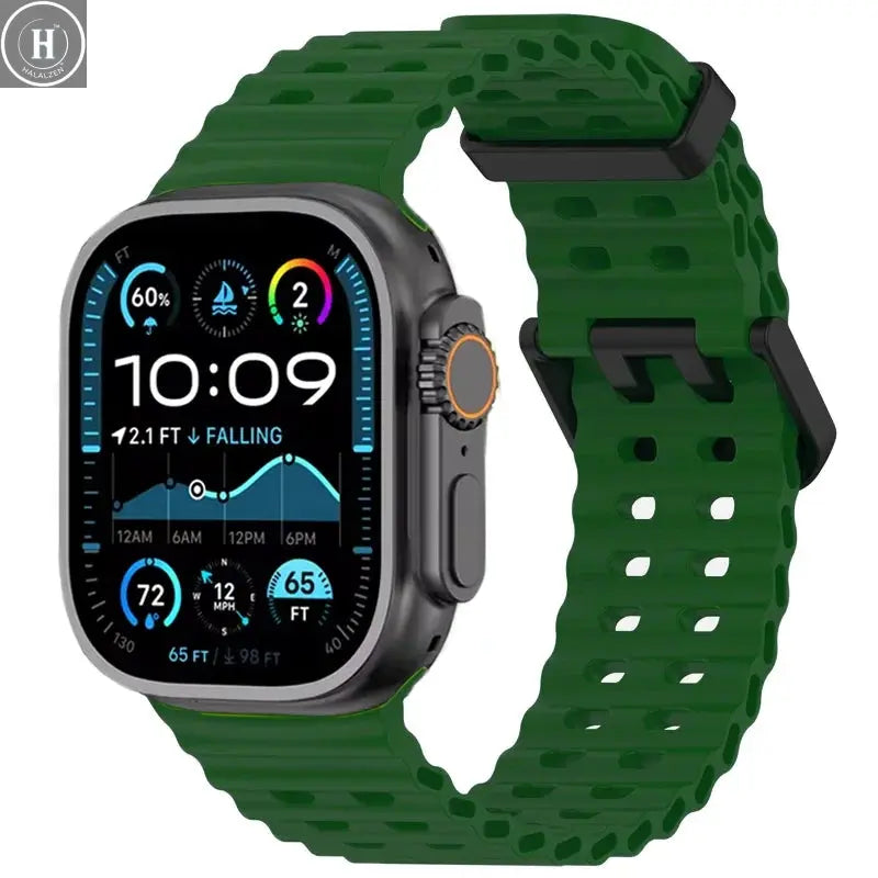 Ocean Strap For Apple Watch Band Ultra 3/2 49mm Series 11 10 46mm Sports Bracelet Wristband iWatch 9 8 7 6 5 SE 45mm 44mm Correa HALALZEN