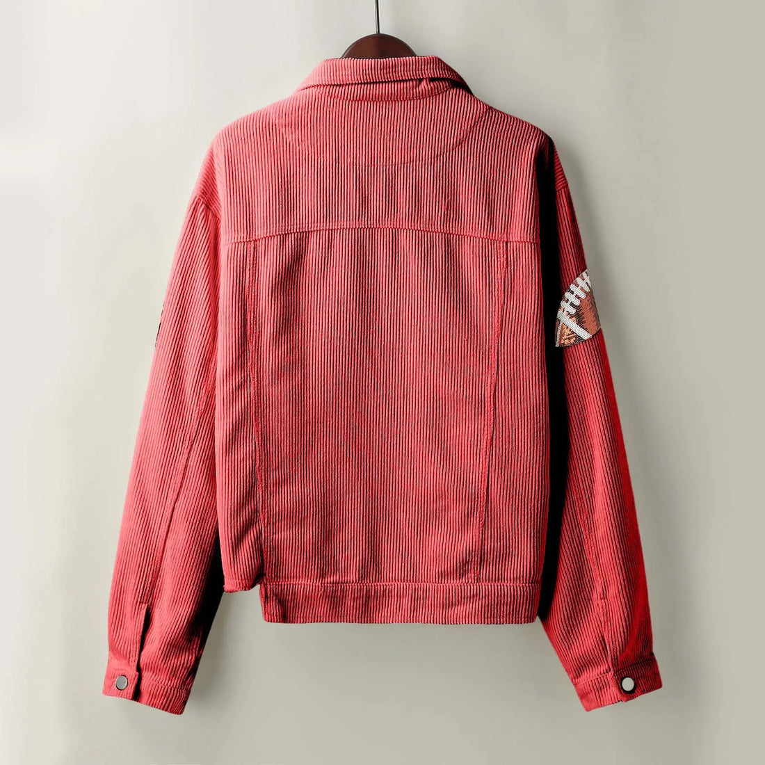 Womens Fall Winter Corduroy Football Sequin Jacket Slim Fit Baseball Casual Jacket Danger Days Button Up Shirts Outwears куртка