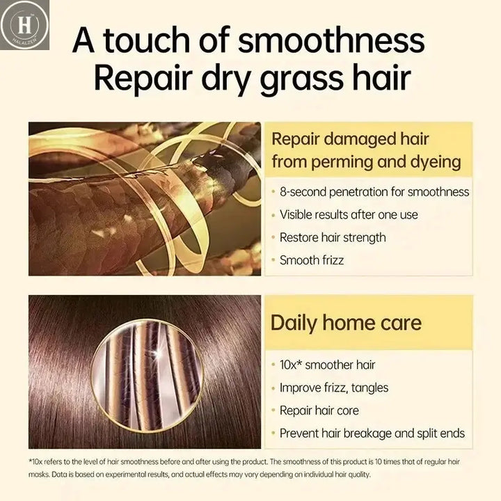 Magical Keratin Hair Mask 5 Seconds Repair Damaged Frizzy Hair Soft Smooth Shiny Nutrition Deep Moisturize Nourishing Hair Care HALALZEN