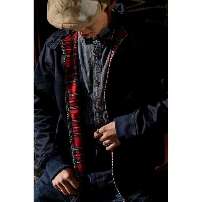 Mens American Workwear Harrington Jacket G9 Waterproof Retro Punk Motorcycle Coat Spring Autumn Fashion Men's Spring and Autumn