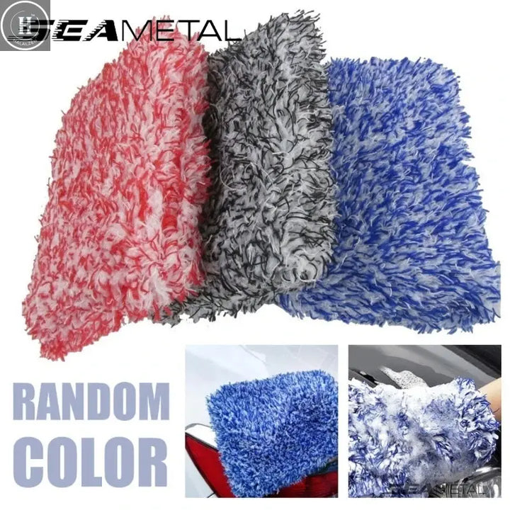 SEAMETAL Car Wash Microfiber Car Washer Sponge Car Care Detailing Brushes Washing Towel Sponge Block Car Cleaning Products HALALZEN