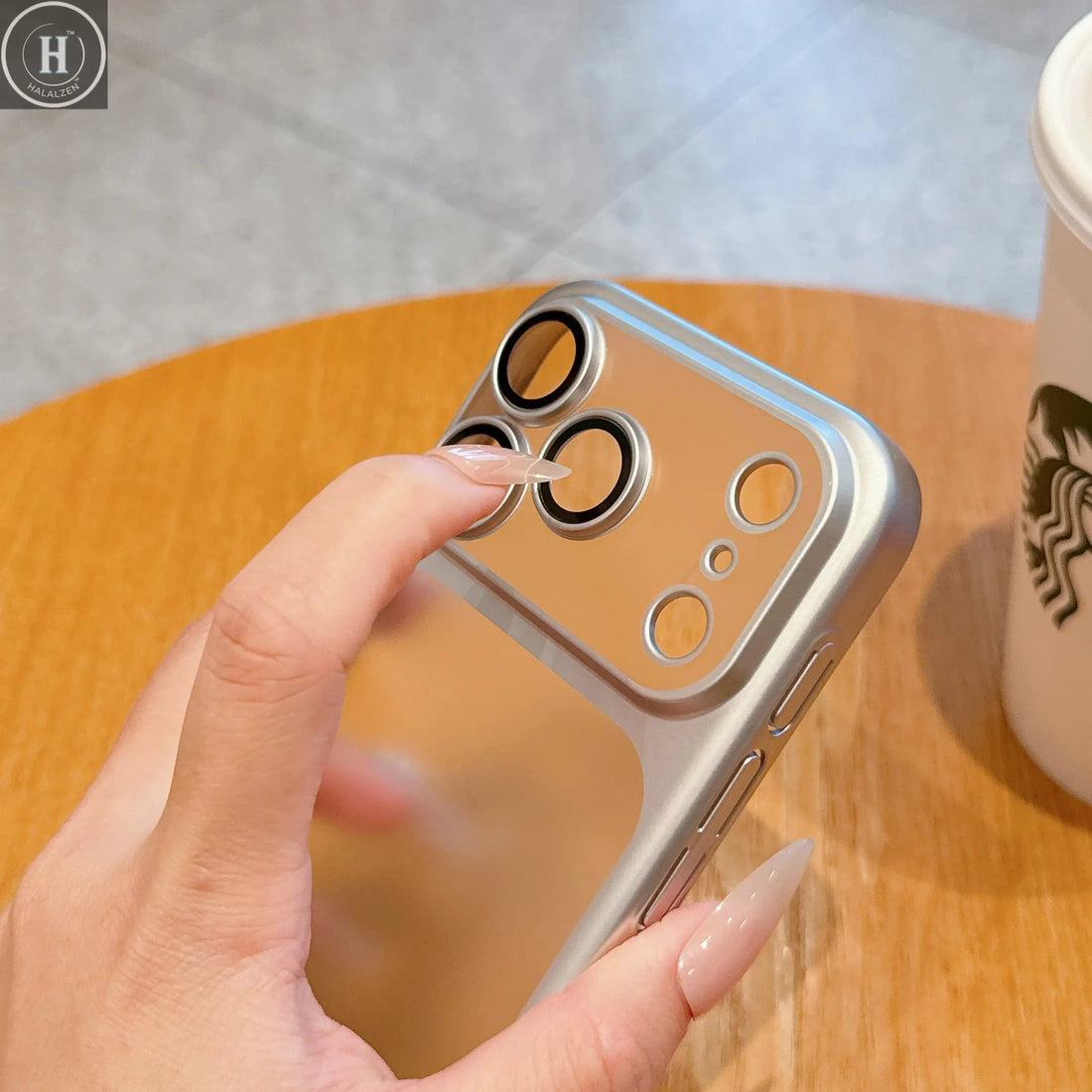 Matte Transparent Phone Case For iPhone 17 Pro Max 17 Pro Plating Frame Lens Film Protection Anti-fall PC Hard Clear Phone Cover Halalzen UK