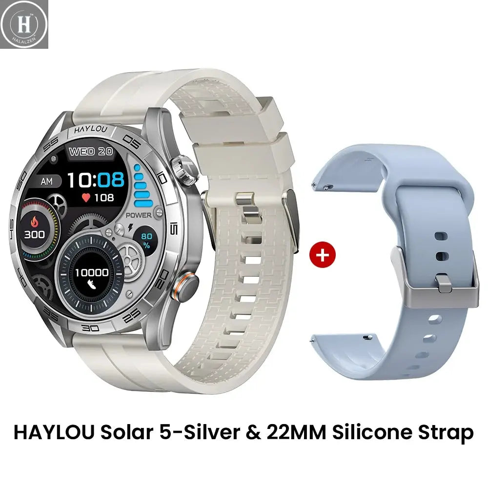 HAYLOU Solar 5 Voice Calling Smartwatch 1.58'' AMOLED Display 60Hz Smart Watch 24H Health Monitoring Sports Smartwatch for Men HALALZEN
