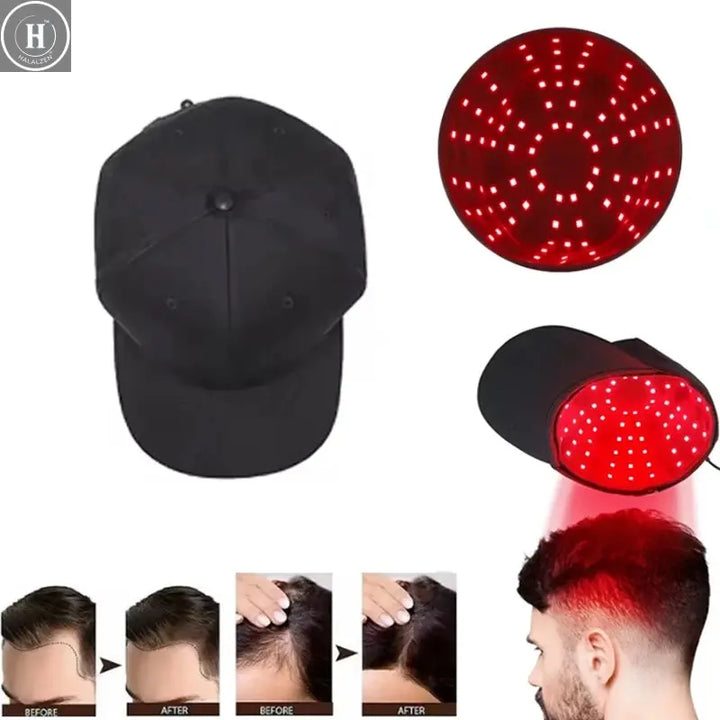 NEW 660nm 850nm Red Light Infrared Hair Therapy Hair Growth Cap for Hair Regrowth Anti Hair Loss Relax Scalp Care Hat Anti Hair HALALZEN
