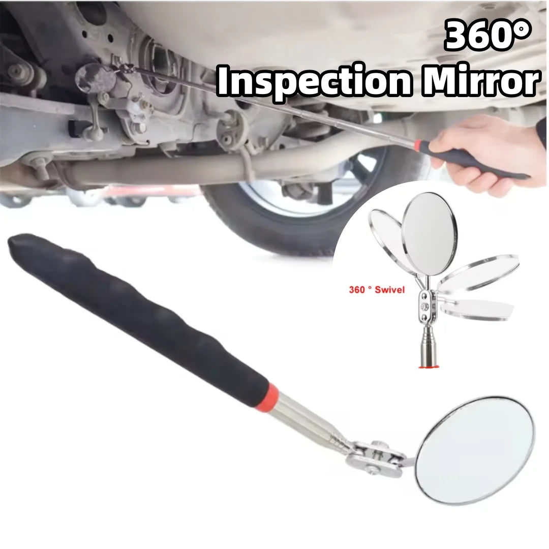 1-10PCS Inspection Mirror Car Telescopic Detection Lens Inspection Round Mirror Reflector Mirror 360 Repair Tool