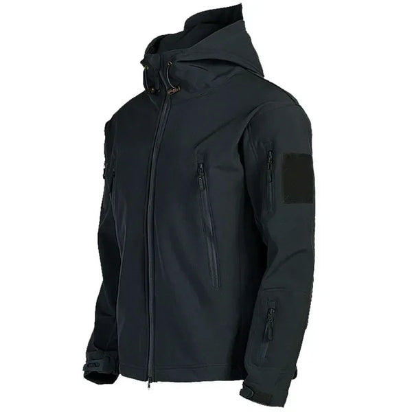 Motorcycle Shark Skin Soft Shell Jackets Men Tactical Windproof Waterproof jacket men Combat Jackets Mens Hooded Bomber Coats